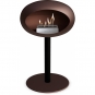 Le Feu - Dome Ground Steel Low Bioethanol-Kamin Mocca Schwarz | Ø60 mm | Mocca | Stahl