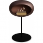 Le Feu - Dome Ground Steel Low Bioethanol-Kamin Mocca Schwarz | Ø25 mm | Schwarz | Roségold