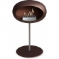 Le Feu - Dome Ground Steel Low Bioethanol-Kamin Mocca Stahl poliert | Ø25 mm | Mocca | Stahl