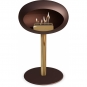Le Feu - Dome Ground Steel Low Bioethanol-Kamin Mocca Roségold | Ø60 mm | Mocca | Roségold