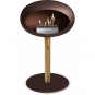 Le Feu - Dome Ground Steel Low Bioethanol-Kamin Mocca Roségold | Ø60 mm | Mocca | Stahl