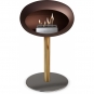 Le Feu - Dome Ground Steel Low Bioethanol-Kamin Mocca Roségold | Ø60 mm | Stahl poliert | Stahl