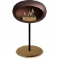 Le Feu - Dome Ground Steel Low Bioethanol-Kamin Mocca Schwarz | Ø25 mm | Roségold | Roségold
