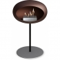Le Feu - Dome Ground Steel Low Bioethanol-Kamin Mocca Schwarz | Ø25 mm | Nickel | Stahl