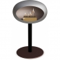 Le Feu - Dome Ground Steel Low Bioethanol-Kamin Nickel Schwarz | Ø60 mm | Mocca | Roségold