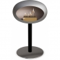 Le Feu - Dome Ground Steel Low Bioethanol-Kamin Nickel Schwarz | Ø60 mm | Stahl poliert | Roségold