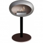 Le Feu - Dome Ground Steel Low Bioethanol-Kamin Nickel Schwarz | Ø60 mm | Mocca | Stahl