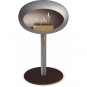 Le Feu - Dome Ground Steel Low Bioethanol-Kamin Nickel Stahl poliert | Ø60 mm | Mocca | Roségold