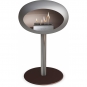 Le Feu - Dome Ground Steel Low Bioethanol-Kamin Nickel Stahl poliert | Ø60 mm | Mocca | Stahl