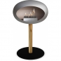 Le Feu - Dome Ground Steel Low Bioethanol-Kamin Nickel Roségold | Ø60 mm | Schwarz | Stahl