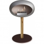 Le Feu - Dome Ground Steel Low Bioethanol-Kamin Nickel Roségold | Ø60 mm | Mocca | Stahl