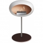 Le Feu - Dome Ground Steel Low Bioethanol-Kamin Weiß Stahl poliert | Ø25 mm | Mocca | Stahl