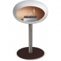 Le Feu - Dome Ground Steel Low Bioethanol-Kamin Weiß Stahl poliert | Ø60 mm | Mocca | Stahl
