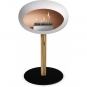 Le Feu - Dome Ground Steel Low Bioethanol-Kamin Weiß Roségold | Ø60 mm | Schwarz | Stahl