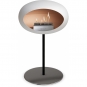 Le Feu - Dome Ground Steel Low Bioethanol-Kamin Weiß Schwarz | Ø25 mm | Stahl poliert | Stahl