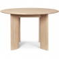 Ferm Living - Bevel Tisch Ø117 Weiß geölte Eiche