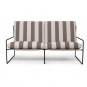 Ferm Living - Desert Sofa 2-Sitzer Schwarz / Chocolate (Stripe)