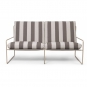 Ferm Living - Desert Sofa 2-Sitzer Cashmere / Chocolate (Stripe)
