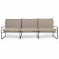 Ferm Living - Desert Sofa 3-Sitzer Schwarz / Sand dunkel (Dolce)