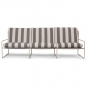 Ferm Living - Desert Sofa 3-Sitzer Cashmere / Chocolate (Stripe)