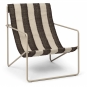 Ferm Living - Desert Lounge Sessel Cashmere / Off-White/Chocolate