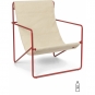 Ferm Living - Desert Lounge Sessel Mohnrot / Cloud