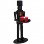 Lambert - Taiko Kerzenständer Nussknacker S Schwarz / Matt Rot