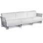 Kartell - Pop Outdoor 3er Sofa Sunbrella Weiß | Transparent