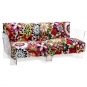 Kartell - Pop Missoni 2er Sofa Vevey Rottöne | Transparent