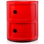 Kartell - Componibili Ø 32 cm 2 Fächer | Rot