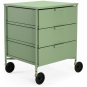 Kartell - Mobil Rollcontainer 3 Schubladen | Mattes Hellgrün