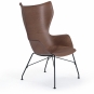 Kartell - K/Wood Sessel Esche dunkel / Schwarz