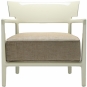 Kartell - Cara Sessel Gestell glänzend Elfenbein / Beige