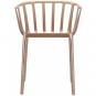 Kartell - Venice Armlehnenstuhl Taupe Glänzend