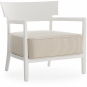Kartell - Cara Outdoor Sessel Gestell Weiß matt Beige gestreift