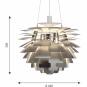 Louis Poulsen - PH Artichoke 60 cm (100W) | Edelstahl matt