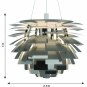 Louis Poulsen - PH Artichoke LED Pendelleuchte Ø 84 cm (3000K) | Edelstahl | Bluetooth