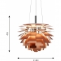 Louis Poulsen - PH Artichoke LED Pendelleuchte Ø 48 cm (3000K) | Kupfer | DALI