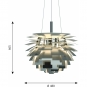 Louis Poulsen - PH Artichoke LED Pendelleuchte Ø 48 cm (3000-1800K) | Edelstahl | Phasendimmer
