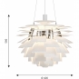 Louis Poulsen - PH Artichoke LED Pendelleuchte Ø 60 cm (2700K) | Weiß | DALI