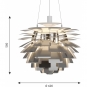 Louis Poulsen - PH Artichoke LED Pendelleuchte Ø 60 cm (3000K) | Edelstahl matt | DALI