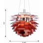 Louis Poulsen - PH Artichoke LED Pendelleuchte Ø 60 cm (2700K) | Kupfer | DALI