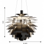 Louis Poulsen - PH Artichoke LED Pendelleuchte Ø 60 cm (2700K) | Schwarz | DALI