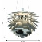 Louis Poulsen - PH Artichoke LED Pendelleuchte Ø 72 cm (2700K) | Edelstahl | DALI