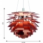Louis Poulsen - PH Artichoke LED Pendelleuchte Ø 72 cm (3000K) | Kupfer | DALI