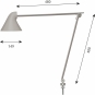 Louis Poulsen - NJP Tischleuchte Hellgrau | Pin: Ø 4 cm | 2700K