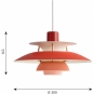 Louis Poulsen - PH 5 Mini Pendelleuchte Hues of Red