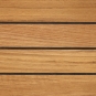 Weishäupl - Classic Tisch Schmiedeeisen Ø65 cm Teak Deck | Weiß
