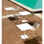 Fast - Tonik / Cross Tisch Indoor 80 x 80 cm | Taupe | Schwarz