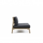Ethimo - Costes Modulsofa Mittelteil | Nature Grey | Teak Natur